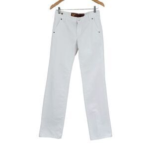 Notify Italian Men's White Straight Leg Jeans ( Tall 35" Inseam) Size 28